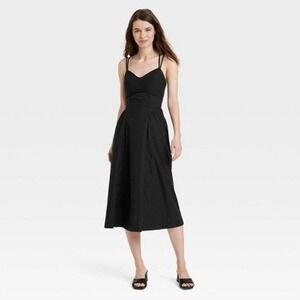 Sleeveless Midi Dress - Little Black Dress -‎ Casual Summer Dress